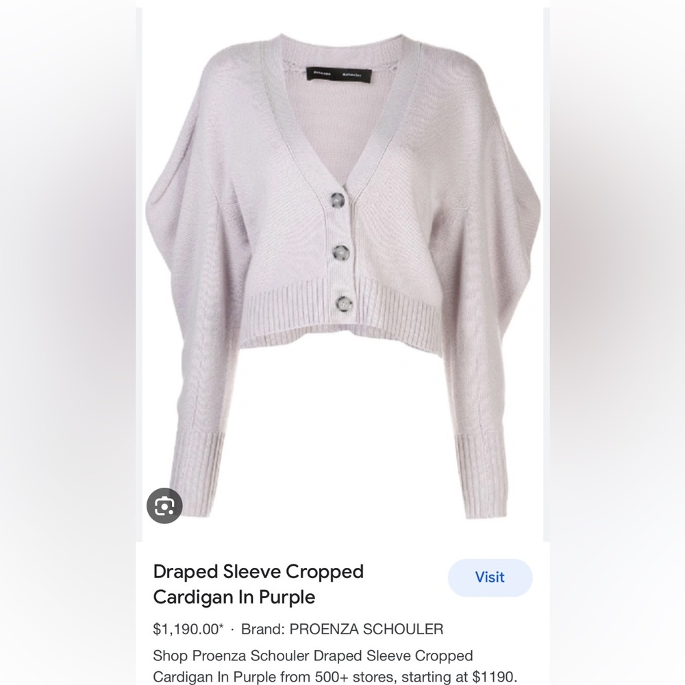 Proenza Schouler Draped Sleeve Cardigan
